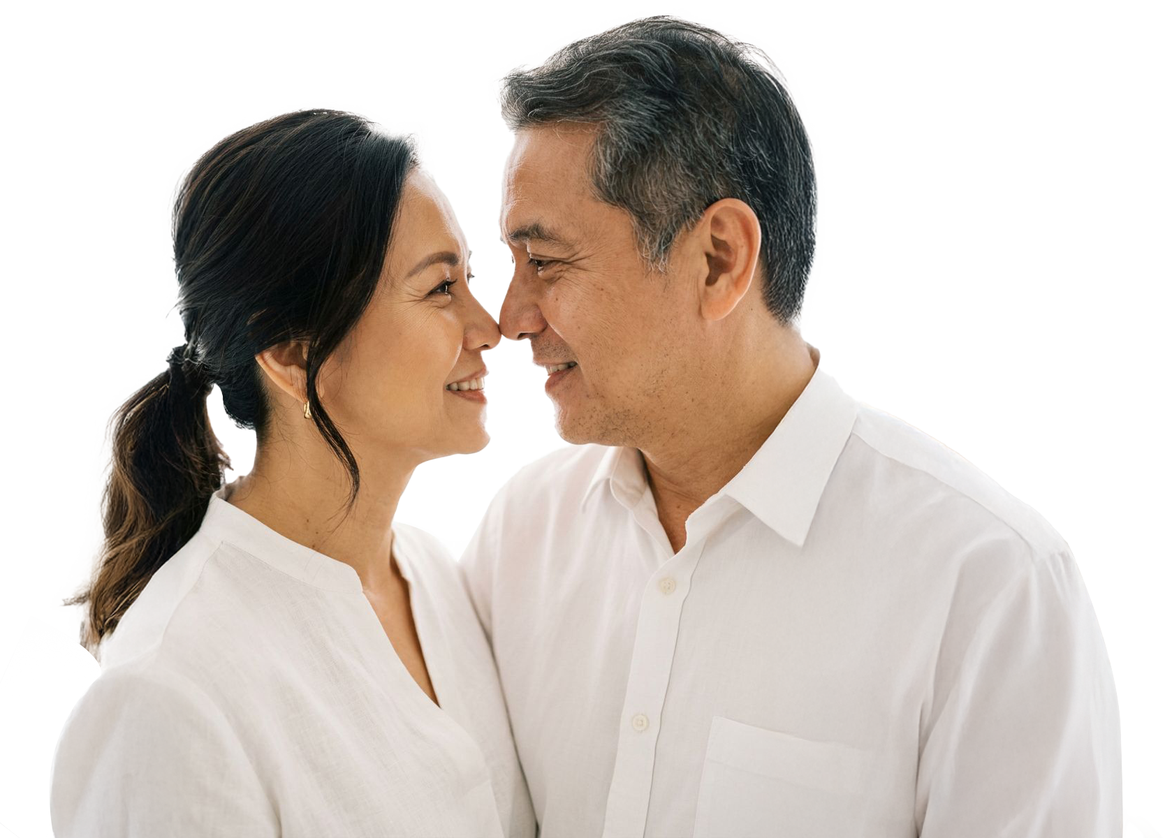A couple talking openly